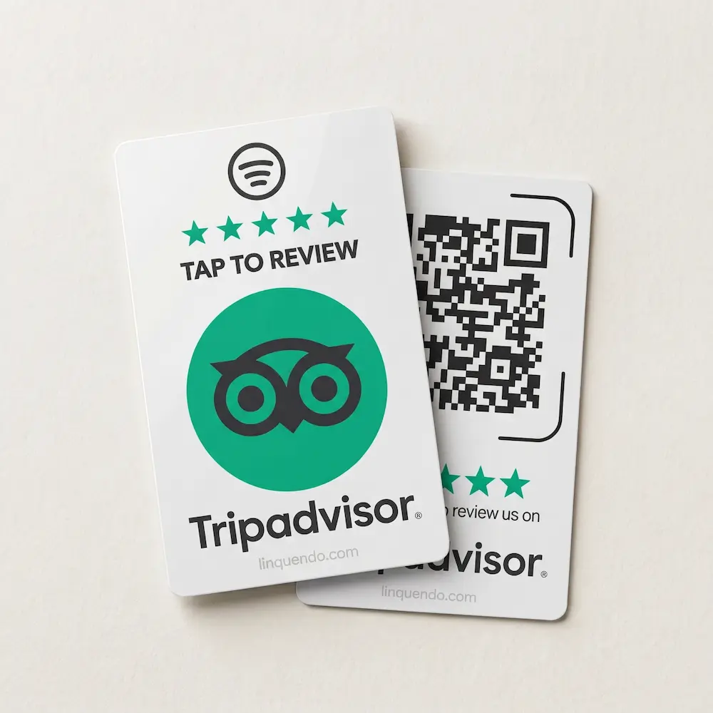 Tarjeta PVC con NFC y QR - Tripadvisor