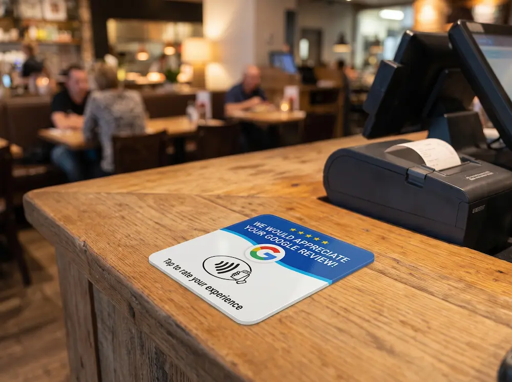Placa NFC reseñas Google - Vista 2