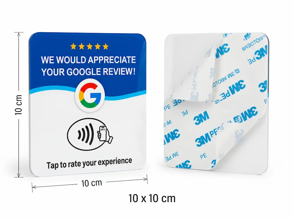 Placa NFC reseñas Google - Vista 3