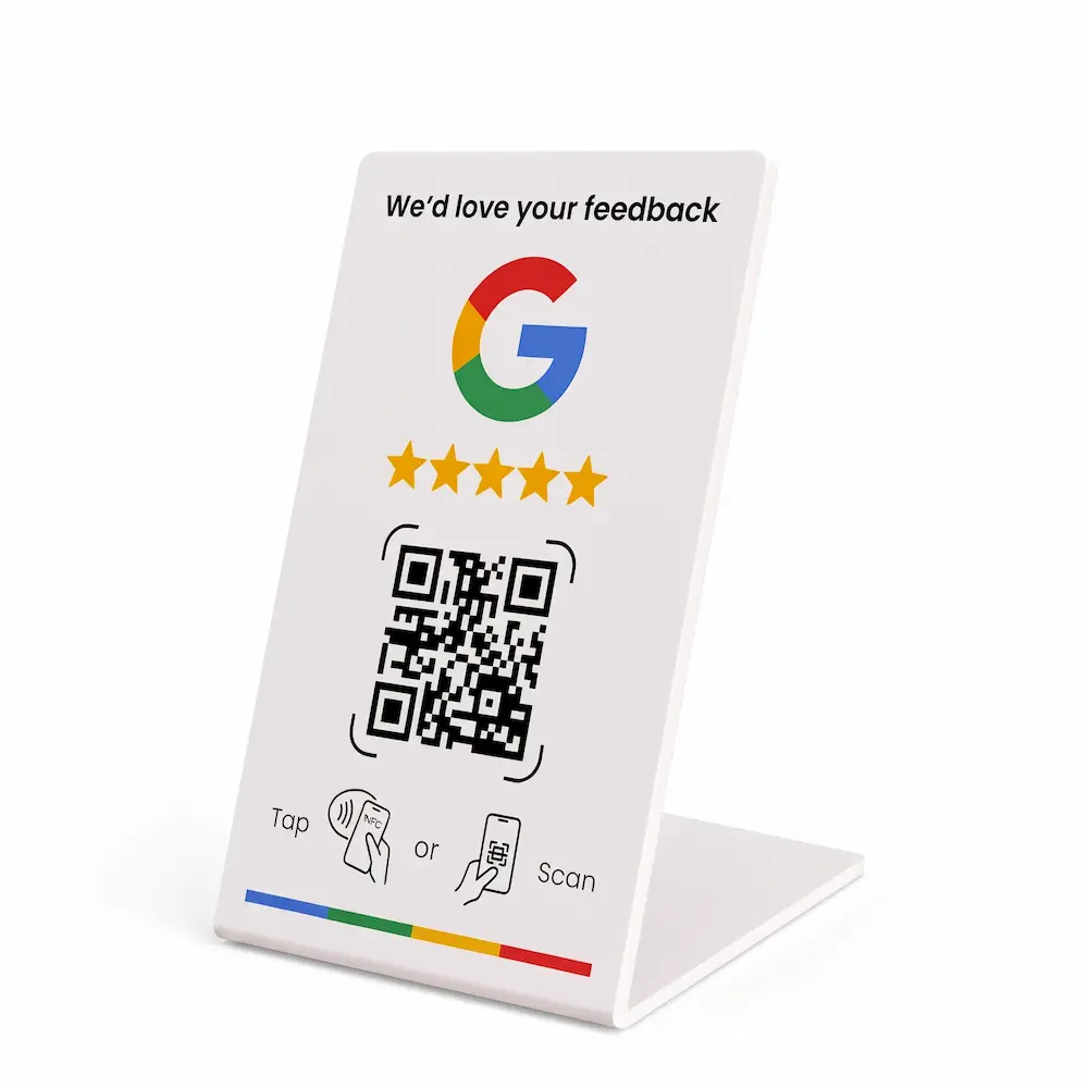 Expositor NFC QR reseñas Google - Google
